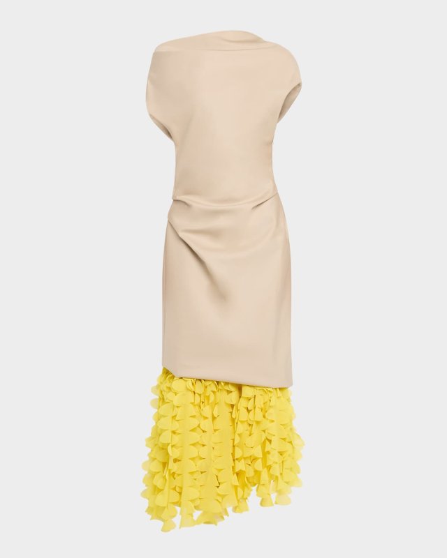 The Lainey Draped Dress with Detachable Hem